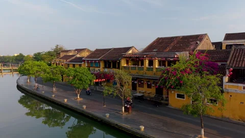 Aerial view of Hoi An old town or Hoian ancient town Video stock 308958112
