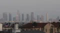 Aerial View Hollywood California Los Angeles Skyline, USA, American Flag, Church HD Footage