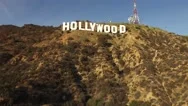 Aerial View Of The Hollywood Sign California 4K Stock Footage