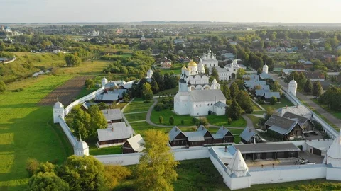 Aerial view of the Holy Intercession Convent Stock Footage 115281048