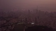 Aerial View Of Hong Kong City Stock Footage