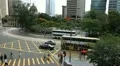 Aerial View of Hong Kong Island Skyline, Central District, Tram, Car Traffic Bus HD Footage