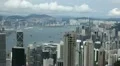 Aerial View of Hong Kong Island Skyline, Victoria Harbour, Kowloon Peninsula HD Footage
