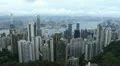 Aerial View of Hong Kong Island Skyline, Victoria Harbour, Kowloon Peninsula HD Footage
