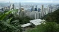 Aerial View of Hong Kong Island Skyline, Victoria Harbour, Kowloon Peninsula HD Footage