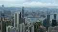Aerial View of Hong Kong Island Skyline, Victoria Harbour, Kowloon Peninsula HD Footage