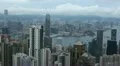 Aerial View of Hong Kong Island Skyline, Victoria Harbour, Kowloon Peninsula HD Footage