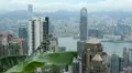 Aerial View of Hong Kong Island Skyline, Victoria Harbour, Kowloon Peninsula HD Footage