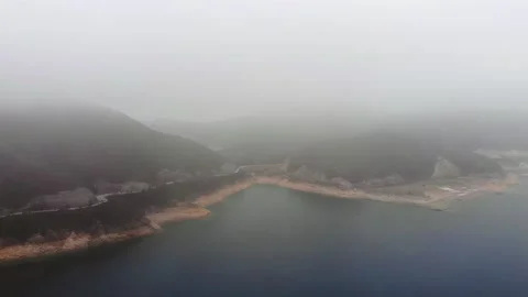 Aerial View of Hong Kong Sai Kung High Island East Dam Stock Footage