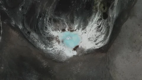 Aerial view of a hot spring Stock Footage 307836037