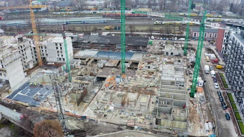 Aerial View of a Housing Development in Wroclaw, Poland 库存影片 315950703