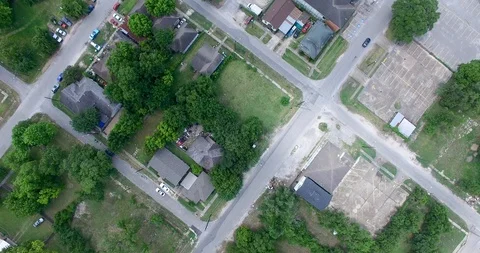 Aerial view of Houston's third ward historic neighborhood 스톡 동영상 90970776