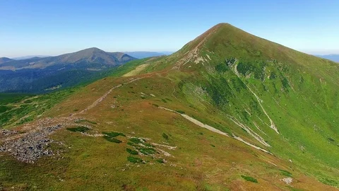 Aerial view of Hoverla mountain Video stock 98651386