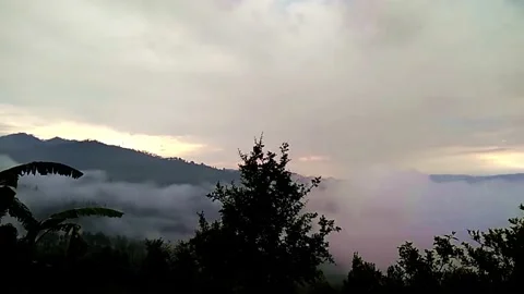 Aerial view hyperlapse of beautiful tropical valley between mountains. Stock Footage 171553743