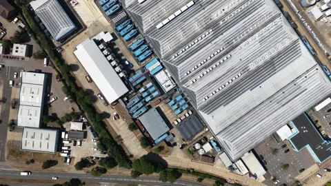 Aerial View of Hyperscale Data Center and AI Computing Infrastructure. Stock Footage 346598774
