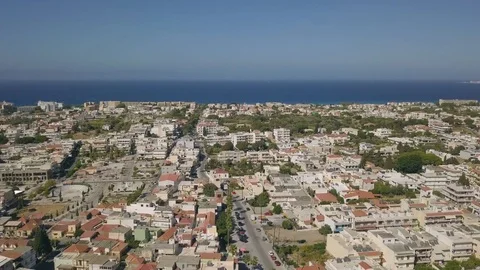 Aerial view of Ialysos Stock Footage 80344962
