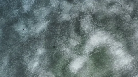 Aerial view of ice-covered Baltic sea in the spring. Stock Footage 153783370