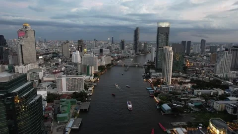 Aerial view of ICON SIAM shopping mall in Bangkok Thailand Video stock 266781853