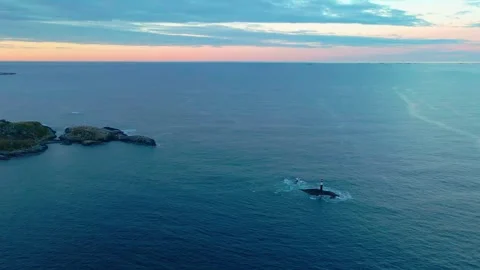 Aerial View of the Iconic Atlantic Ocean Road, Norway at Sunset Stock Footage 315743830