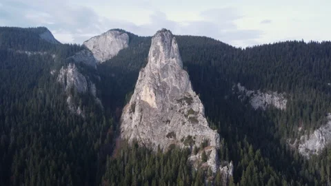 Aerial view of imposing cliff Video stock 227389849