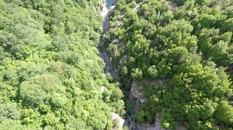 Aerial view of the impressive mountain, Vikos canyon, Tymfi mountain, Zagori Stock Footage 116078033