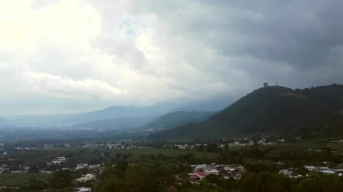 Aerial view of impressive mountains captured with a drone Stock Footage 293179094
