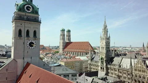 Aerial view of the inner city of Munich, Bavaria, Germany Stock Footage 106539119