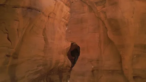 Aerial View Inside Red Canyon Desert Rock Formations Near Eilat Israel 動画素材 337630371