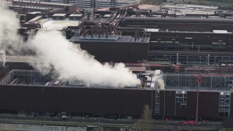 Aerial View of Intel Ireland's Semiconductor Plant in Leixlip, Kildare Stock Footage 296036280