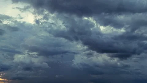 Aerial view of intense dark storm clouds forming above tropical mountain Stock Footage 314415560