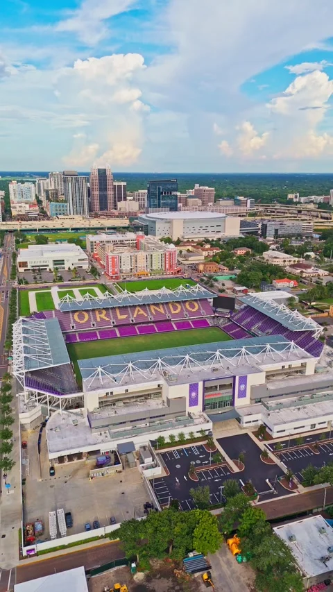Aerial view of Inter &amp; Co Stadium, Orlando, United States. Stock Footage 315160655