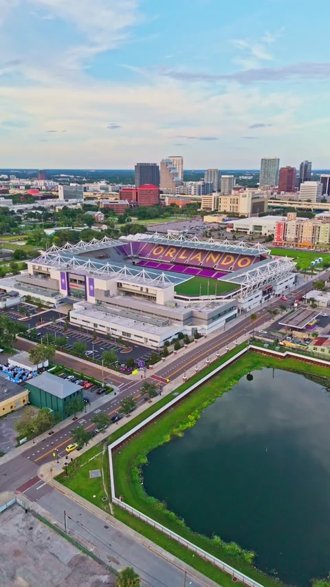 Aerial view of Inter &amp; Co Stadium, Orlando, United States. Stock Footage 315160703