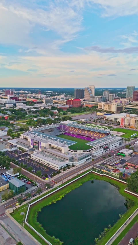 Aerial view of Inter &amp; Co Stadium, Orlando, United States. Stock Footage 315160721