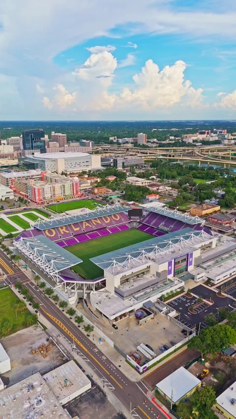 Aerial view of Inter &amp; Co Stadium, Orlando, United States. Stock Footage 315160722