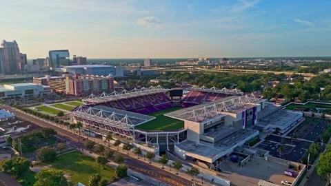 Aerial view of Inter &amp; Co Stadium, Orlando, United States. Stock Footage 315160787