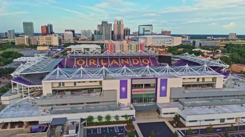 Aerial view of Inter &amp; Co Stadium, Orlando, United States. Stock Footage 315160791