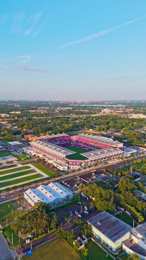 Aerial view of Inter &amp; Co Stadium, Orlando, United States. Stock Footage 315160816