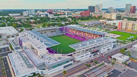 Aerial view of Inter &amp; Co Stadium, Orlando, United States. Stock Footage 315160865