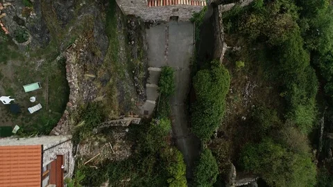 Aerial view of interior of a hermitage Stock Footage 121726265