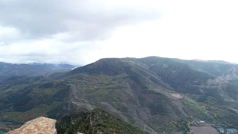 Aerial view of interior of a hermitage Stock Footage 122298876