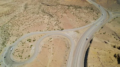 Aerial view of interstate 70 in Utah nearby Canyon. Stock Footage 219887569