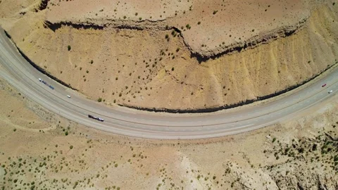 Aerial view of interstate 70 in Utah nearby Canyon. Stock Footage 219888121