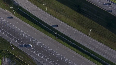 Aerial view Interstate 95 Intersection Fort Lauderdale Stock-Footage 80169944