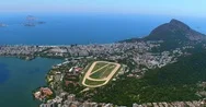 Aerial View Of Ipanema Beach With City Buildings And The Ocean , Rio De Janeiro Stock Footage