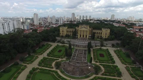 Aerial view of Ipiranga in Sao Paulo, Brazil 스톡 동영상 59792345