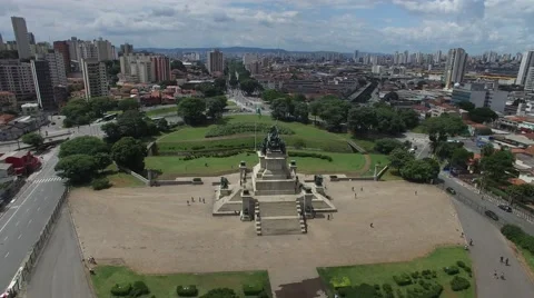 Aerial view of Ipiranga in Sao Paulo, Brazil Video stock 59792353