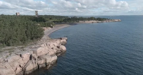 Aerial view of Iron Beach. Stock Footage 223422677
