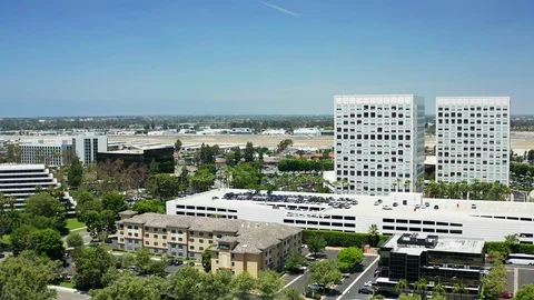Aerial view of Irvine in Orange County California on a sunny day Stock Footage 111599998