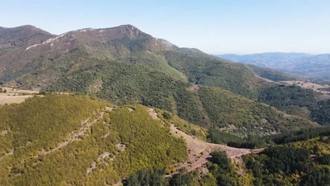 Aerial view of Iskar River Gorge near village of Ochindol,  Bulgaria Video stock 220920216