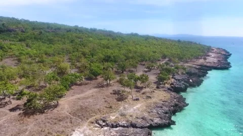 Aerial View of the Island Video stock 219528648